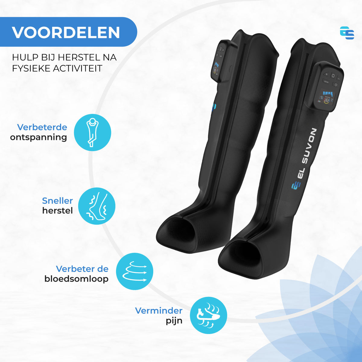 VENA Elite – Recovery Boots met App-Bediening, 4 Luchtkamers & 7 Drukniveaus
