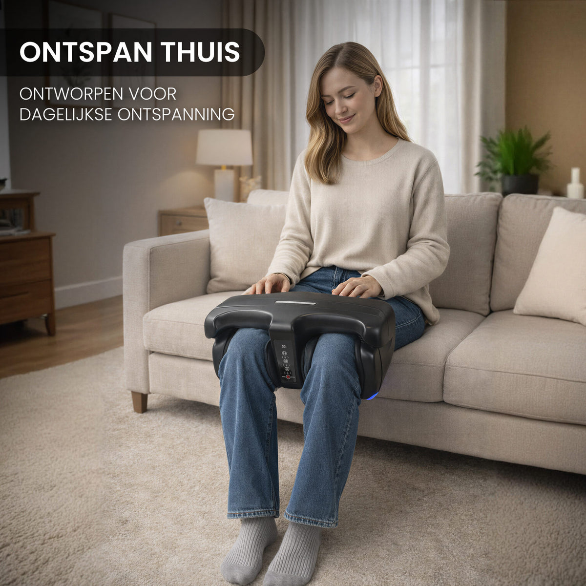 SEREN Dual – 2-in-1 Voet- & Beenmassageapparaat met Afneembare Bovenunit