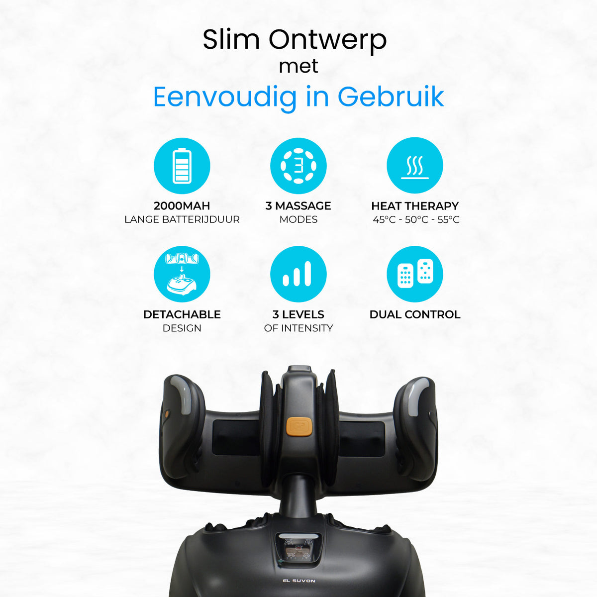 SEREN Dual – 2-in-1 Voet- & Beenmassageapparaat met Afneembare Bovenunit